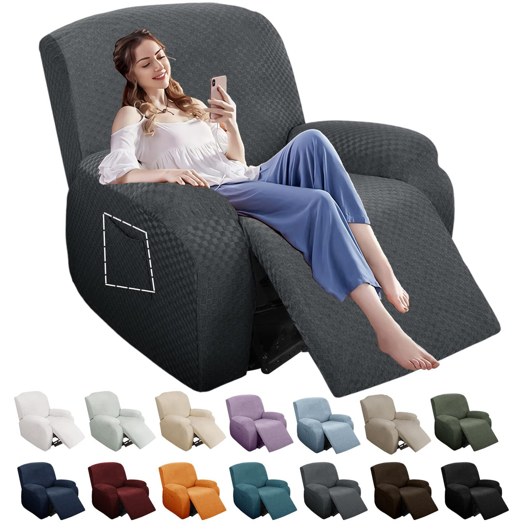 YEMYHOM 4 Pieces Stretch Recliner Slipcover Latest Jacq
