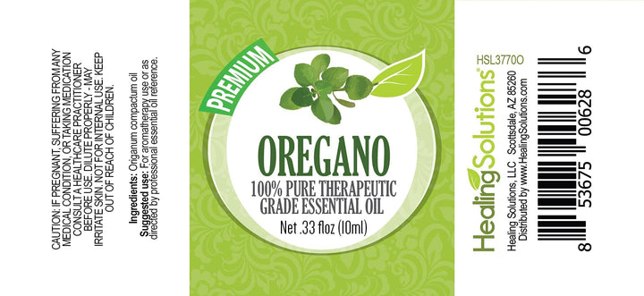 Healing Solutions 10ml Oils - Oregano Essential Oil - 0.33 Fluid Ounces