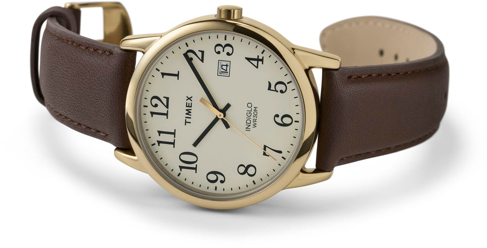 Men's TW2P75800 Easy Reader 38mm Brown/Gold-Tone/Cream Leather Strap Watch