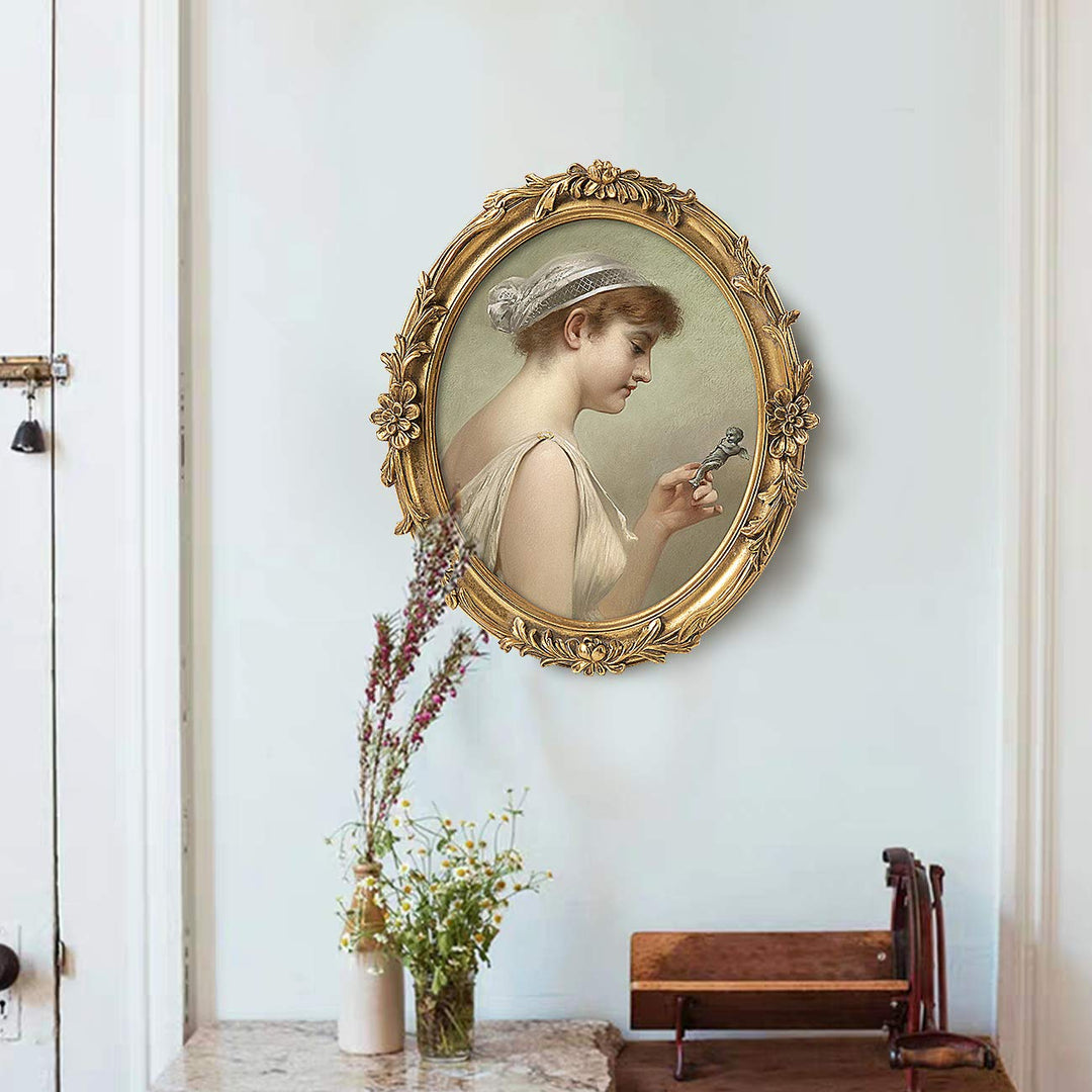 Oval Antique Photo Frames 8x10,Vintage Picture Frame 10x8 in Gold for Wall Gallery or Tabletop Photo Display…