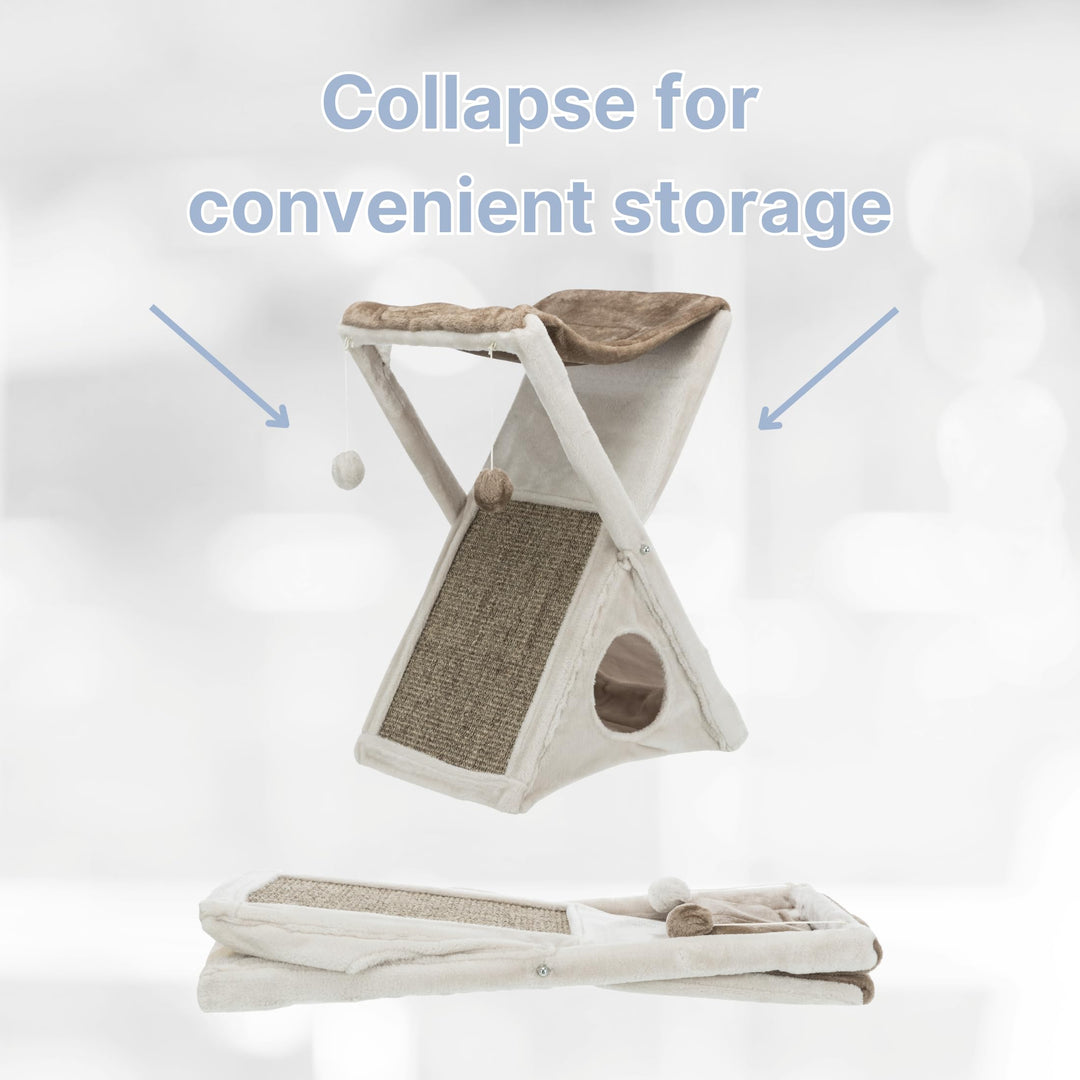 Miguel Fold and Store Cat Tower, 25.5 H
