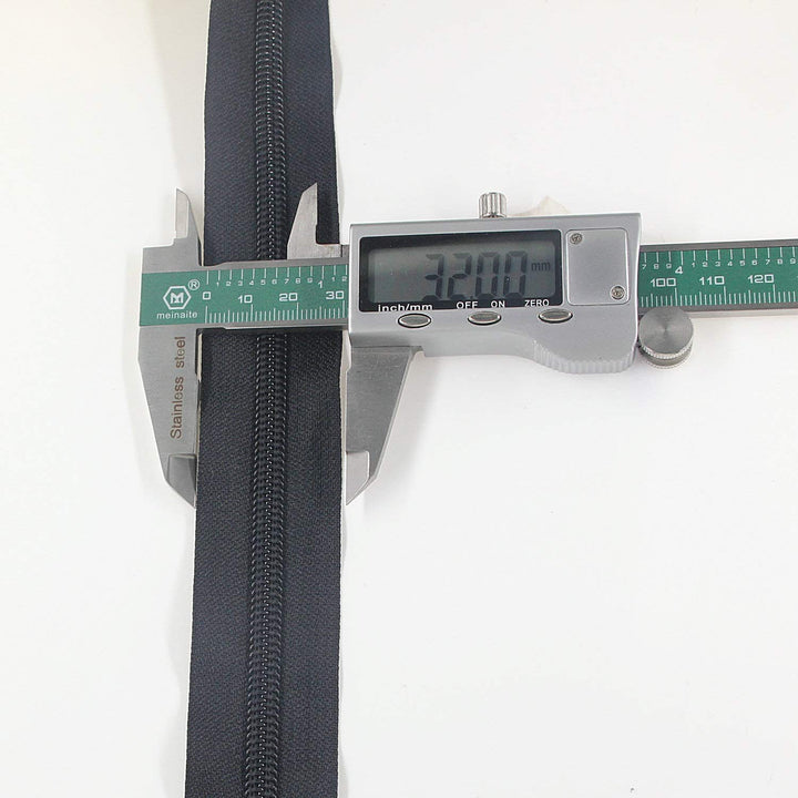 #5 Antique Brass Metallic Nylon Coil Zippers by The Yard Bulk 10 Yards (Brown Tape with 25pcs Brass Sliders for DIY Sewing Tailor Craft Bag(Brown)