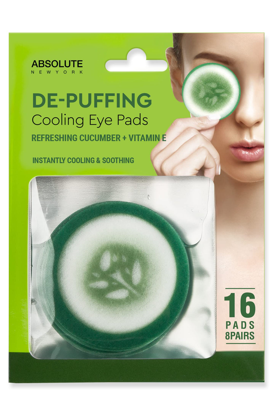 Absolute Cooling EYE PAD Cucumber Cooling &amp; Anti-Wrinkle 16 Pads by Absolute by Nicka