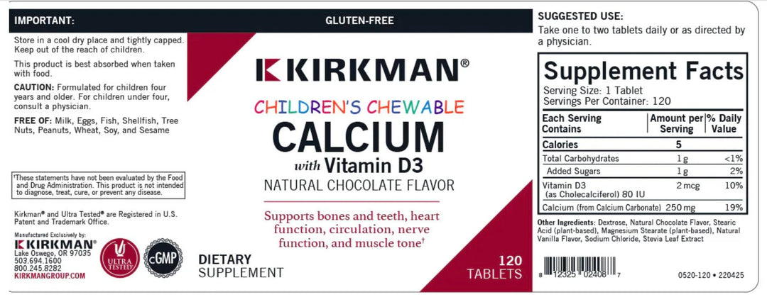 Children&#39;s Chewable Calcium with Vitamin D3, Na