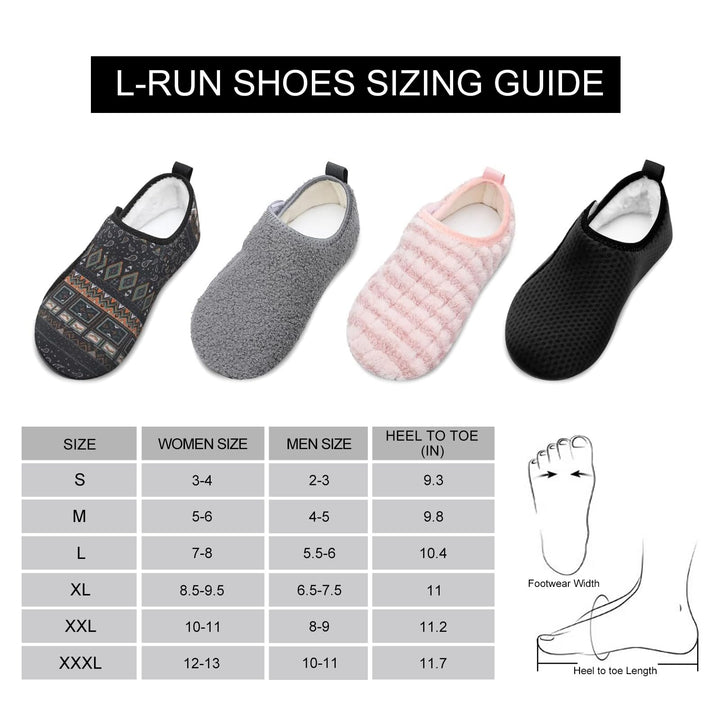 L-RUN Fur Slippers Women Indoor House Slippers Non Slip