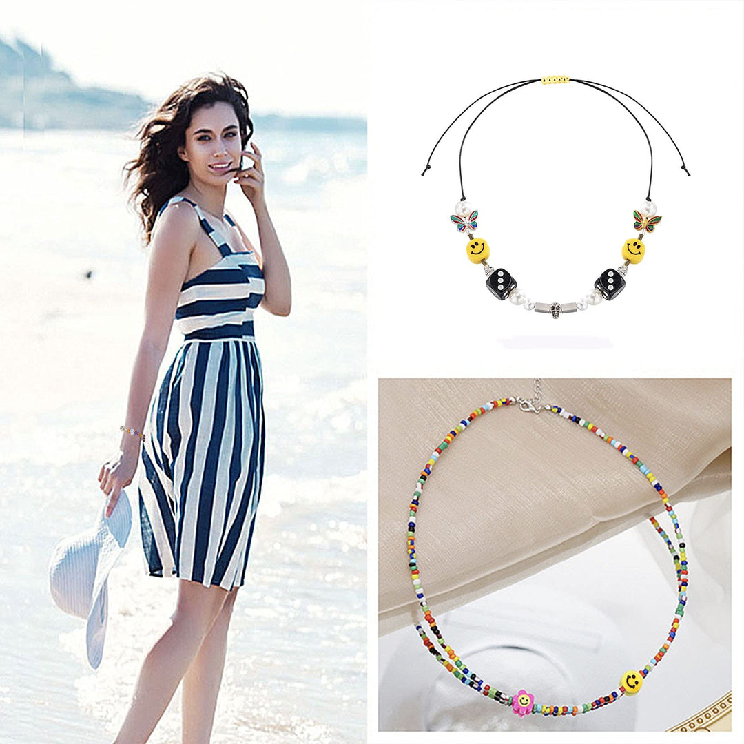 200PCS 10mm Smiley Face Beads,Acrylic Round Happy Face Loose Spacer Beads Colorful Smiley Face Charms for DIY Jewelry Bracelet Hair Accessories Earring Necklace Craft Supplies