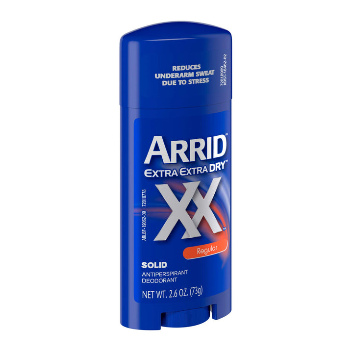 Arrid XX Extra Extra Dry Solid Antiperspirant Deodorant, Regular, 2.6 Oz (Pack of 6)