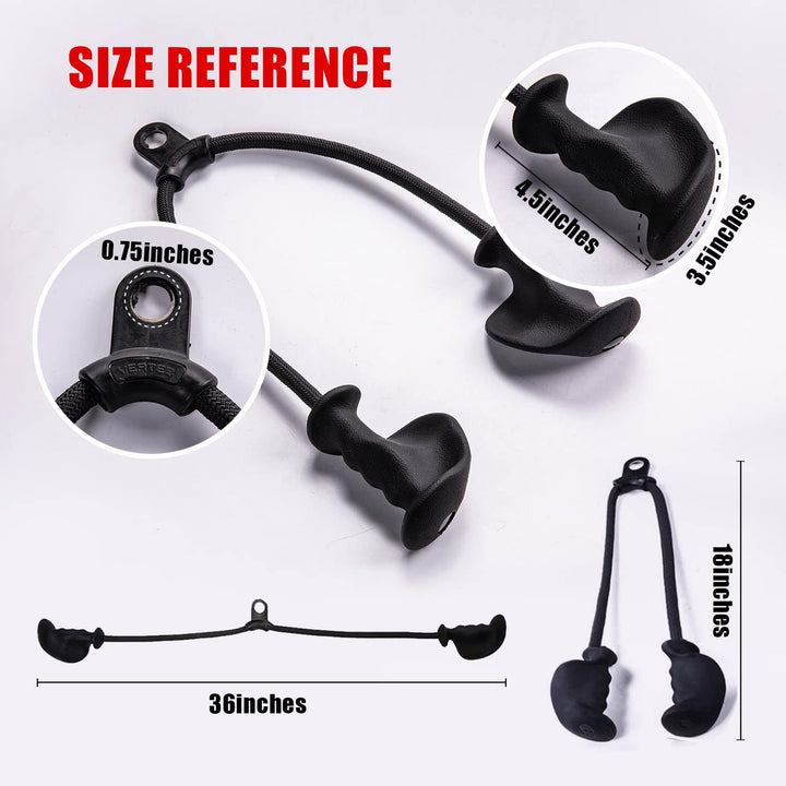 Tricep Pull Down Attachment with Ergonomic Anti-Slip Handles, Tricep Rope Cable Attachment with Enhanced Grip to Relieve Wrist Strain, Versatile Rope Attachment for Cable Machine