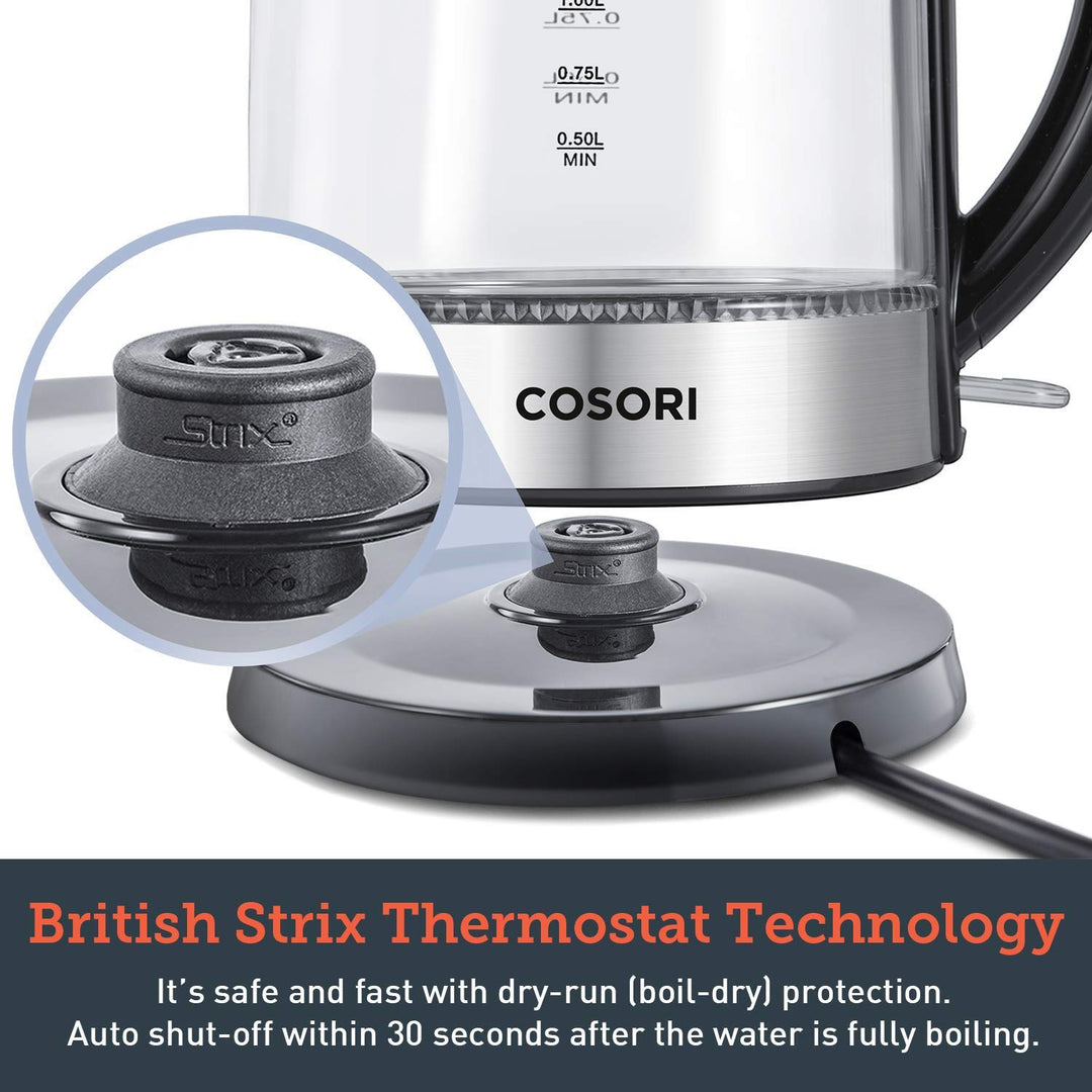 COSORI Speed-Boil Electric Tea Kettle, 1.7L Hot Water K