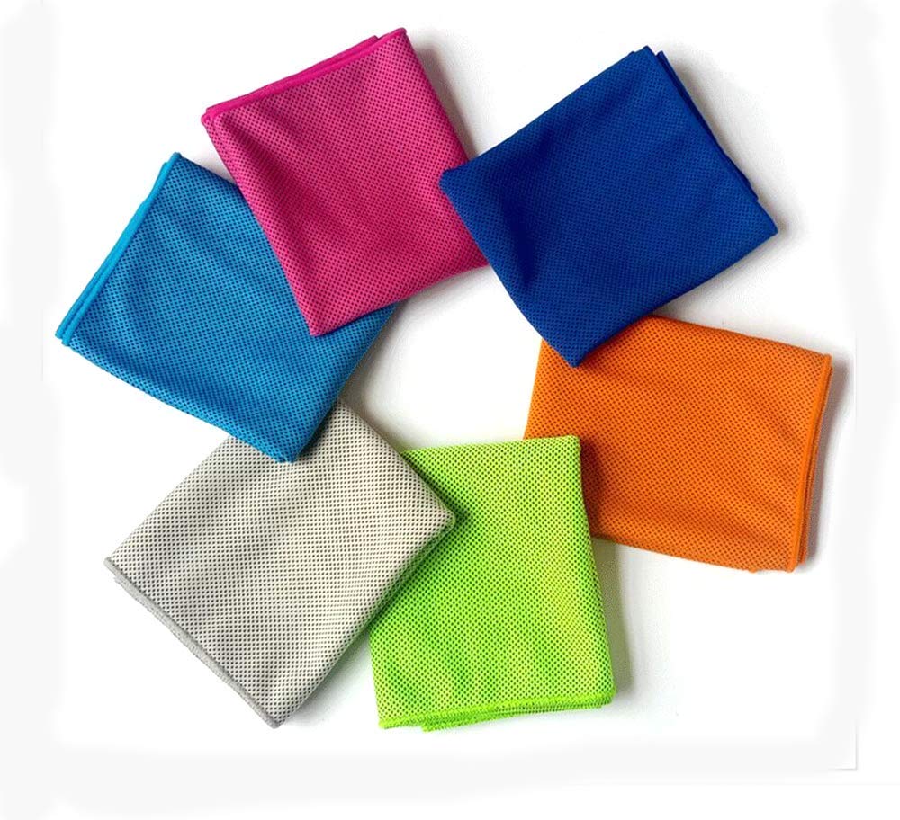 Microfiber Quick Cooling Towel ,Yoga Sport Running Gym Camping Fitness with Handle Bottle, 2019, Gray