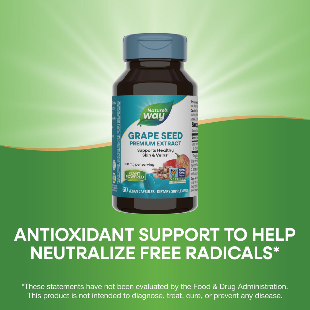 Nature&#39;s Way Grape Seed Premium Extract, Suppor