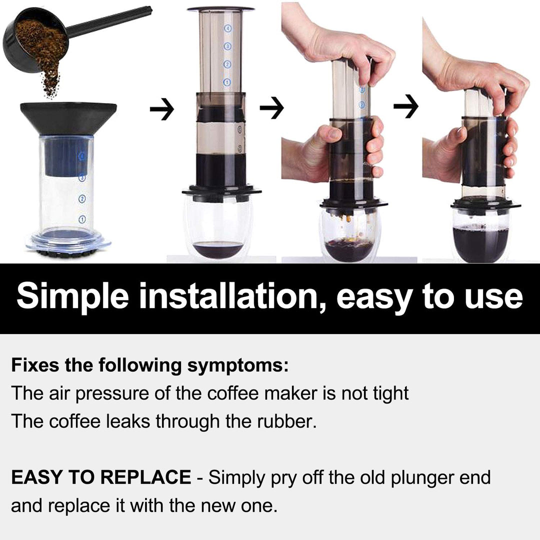 Plunger Rubber Gasket Replacement Part for AeroPress Coffee and Espresso Maker (2pc)