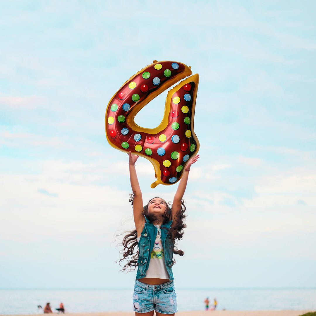 36 inch Donut Balloon Donut Number Birthday Party Decorations Grow Up Aluminum Hanging Foil Film Balloon Wedding Air Mylar Balloons