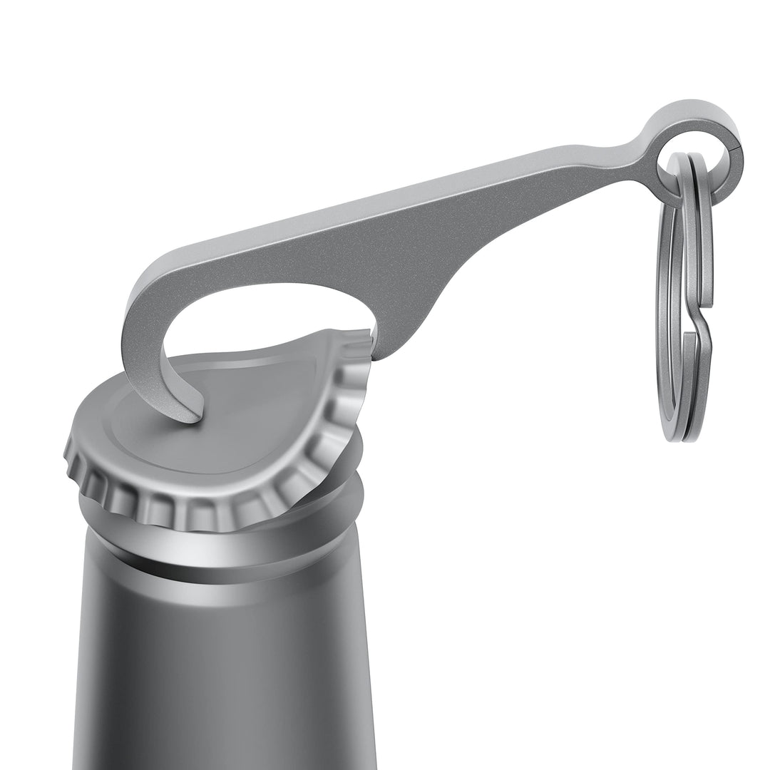 Titanium bottle opener keychain with keyring mini EDC bottle opener