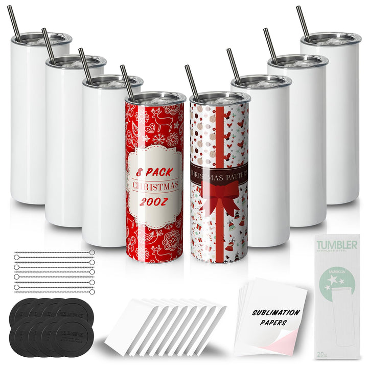 MURRICON Sublimation Tumblers 20 oz Skinny Straight,Sta
