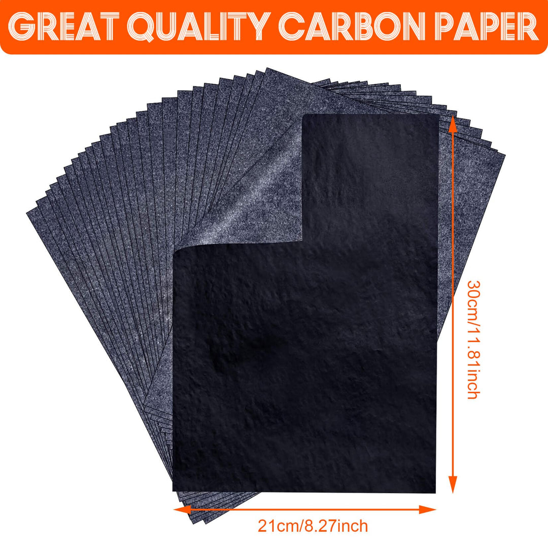 PSLER 60 PCS Sheets Carbon Paper Sheets, Carbon Copy Paper for DIY Woodworking, Paper, Canvas and Other Art Craft Surfaces(A4 Size)