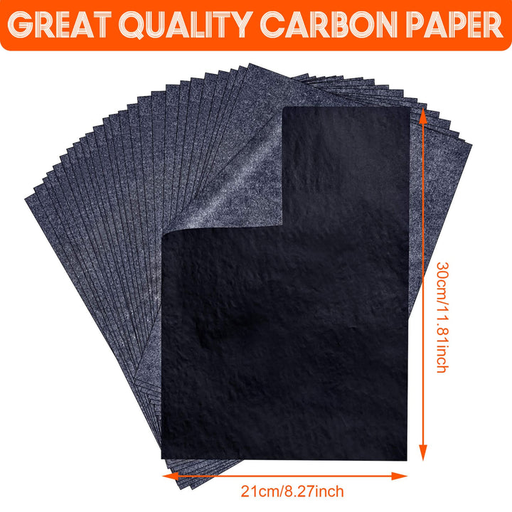 PSLER 60 PCS Sheets Carbon Paper Sheets, Carbon Copy Paper for DIY Woodworking, Paper, Canvas and Other Art Craft Surfaces(A4 Size)