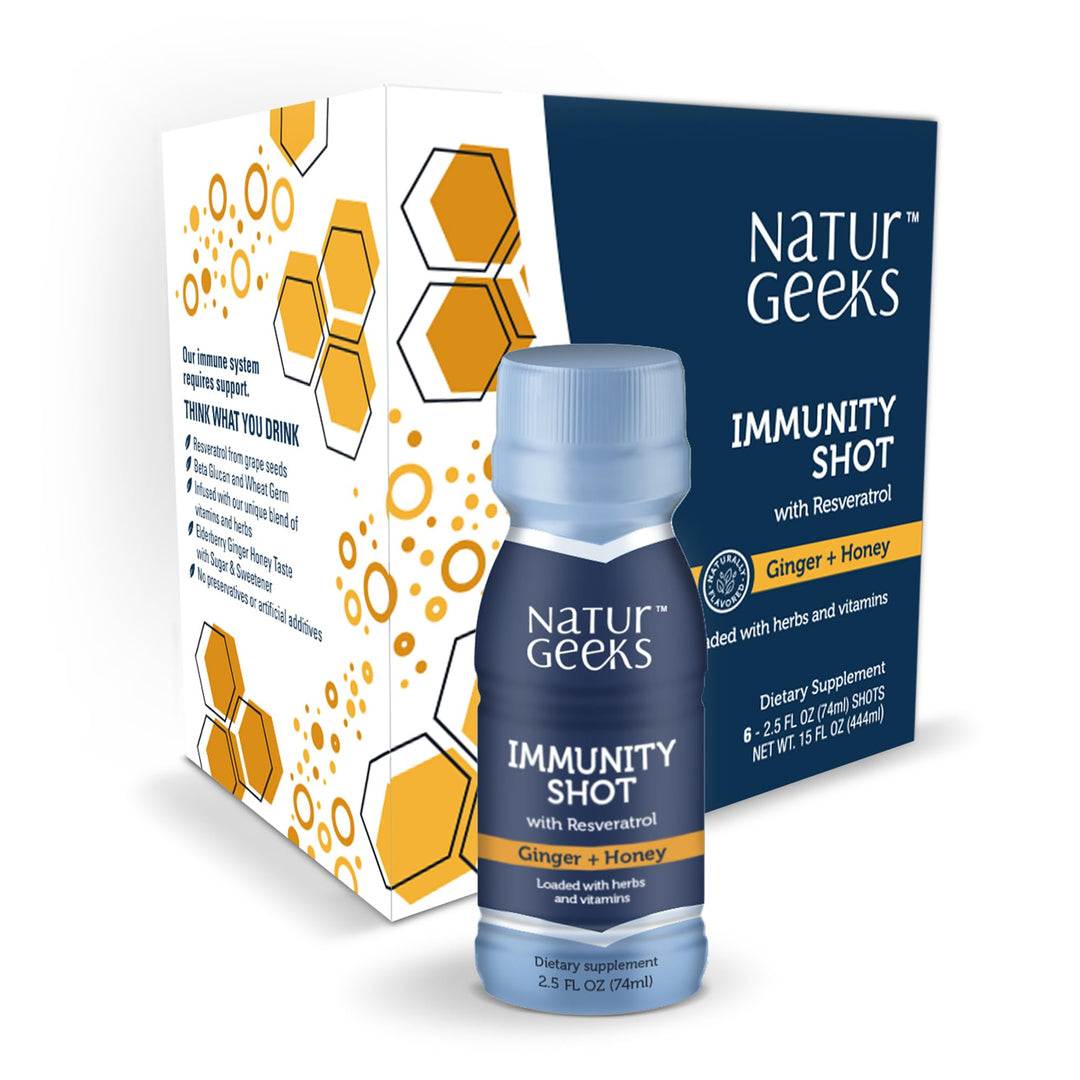 NaturGeeks Immunity Support Shots with Organic Ginger +