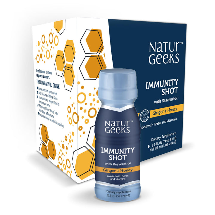 NaturGeeks Immunity Support Shots with Organic Ginger +