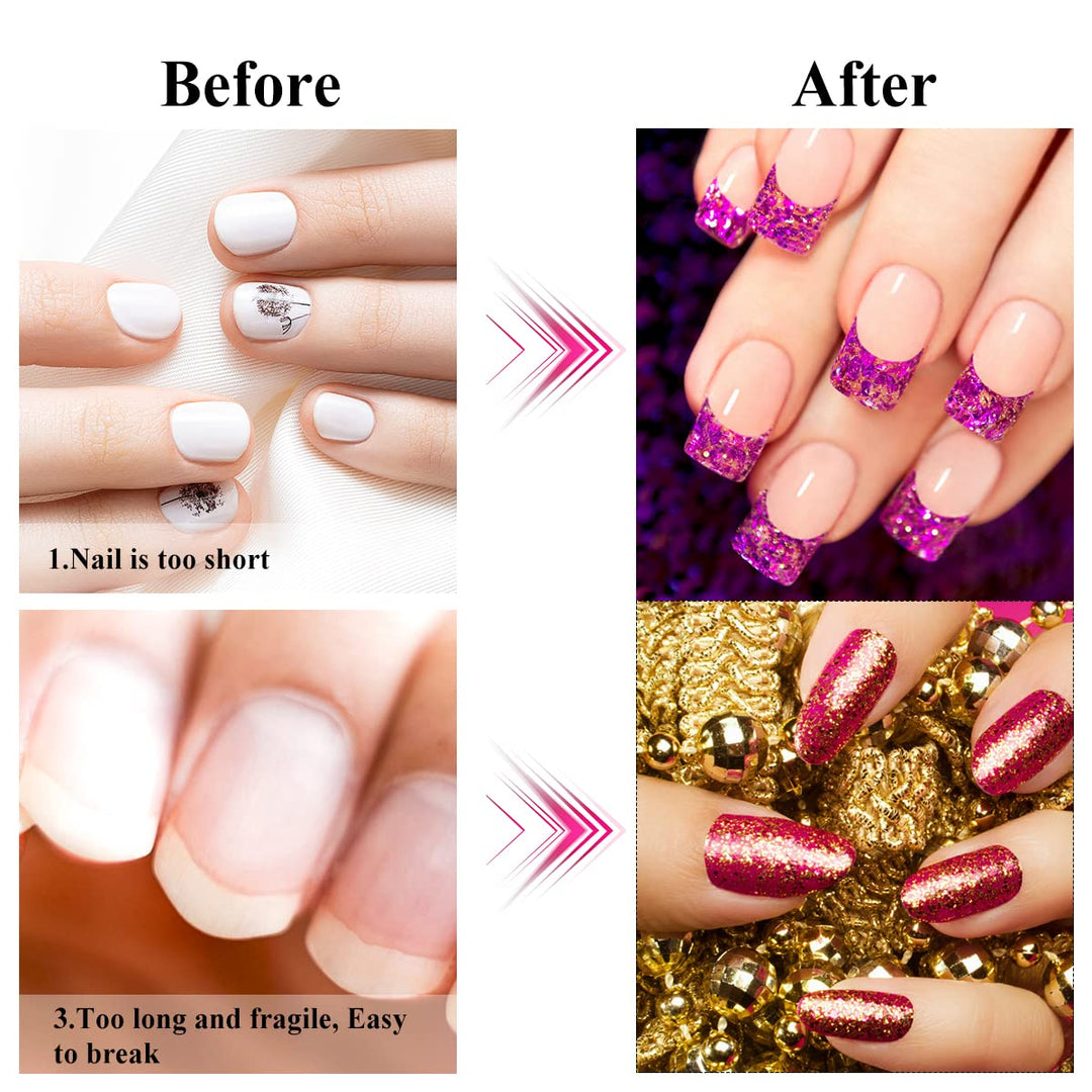 200PCS Nail Form Sticker Extension for Acrylic Nails