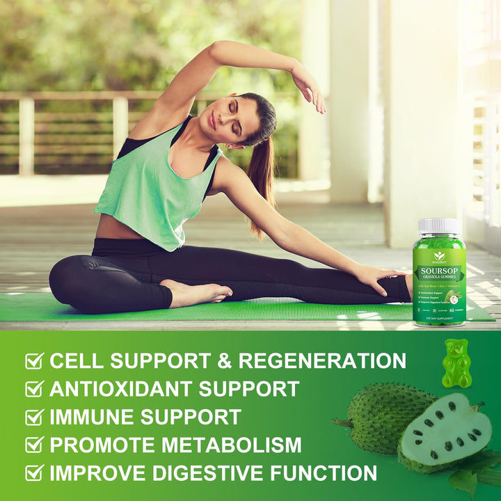 WOGORGT Soursop Graviola Gummies - Soursop Multivitamin
