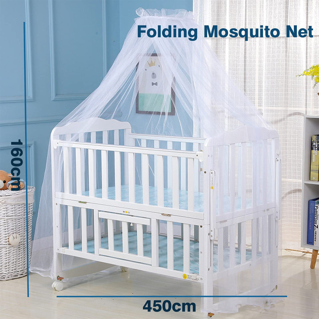 Baby Infant Toddler Bed Dome Cots Mosquito Netting Hanging Bed Net Mosquito Bar Frame Palace-Style Crib Bedding Set (Mosquito Net Without Stand) 160X450CM