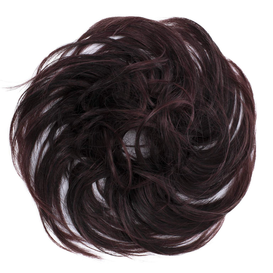 claret red mix 1T35 : PRETTYSHOP Scrunchie Bun Up Do Hair piece Hair Ribbon Ponytail Extensions Wavy Curly or Messy Various Colors(claret red mix 1T35)