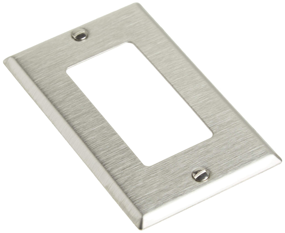 84401-40 1-Gang Decora/ GFCI Device Decora Wallplate, Device Mount, Stainless Steel.