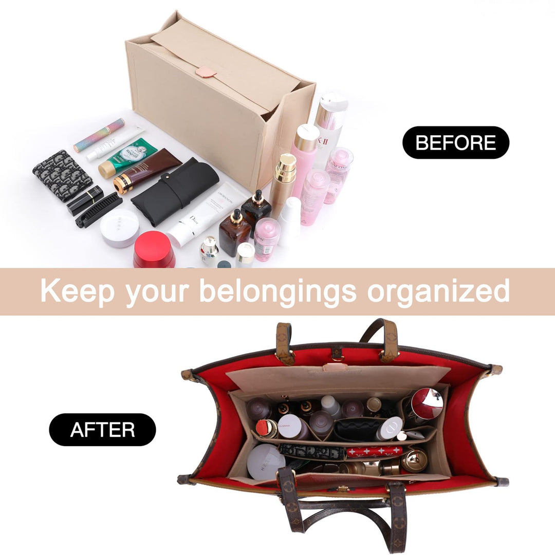Doxo Purse Organizer Insert,Felt Tote Bag Organizer Ins