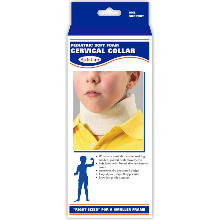 OTC Kidsline Cervical Collar Soft Foam Neck Brace, Whit
