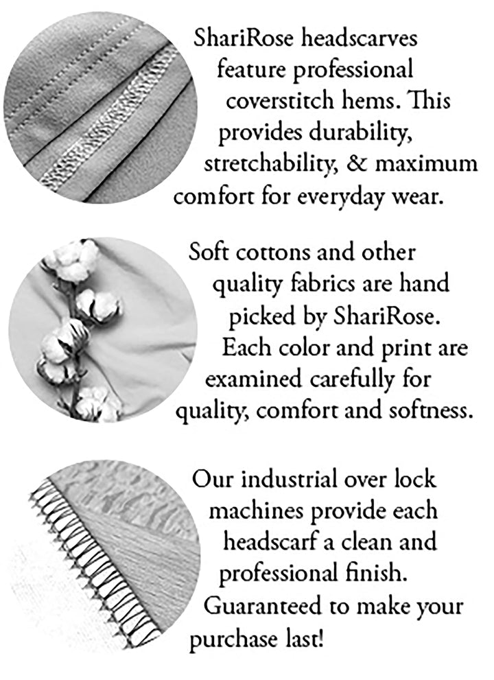 Black Headscarf Headscarves for Women Soft Cotton Pre-tied Bandana Headcovering Head Wear Headcover Chemo Cancer Tichel Friendly over 30 Colors (Black)