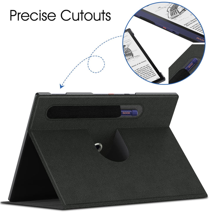 Book Folio Case for Boox Note Air 2/Air 2 Plus Tablet 10.3 (2021 Released),Lightweight Smart Case with Pencil Holder for Boox Note Air 2/Air 2 Plus Tablet case (Black)