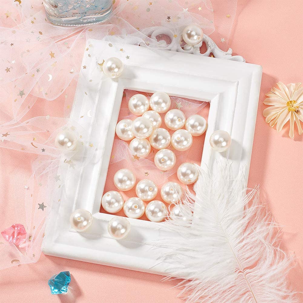 arricraft About 120 Pcs 20mm Large Pearl Beads, Acrylic
