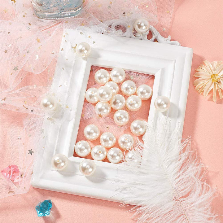 arricraft About 120 Pcs 20mm Large Pearl Beads, Acrylic