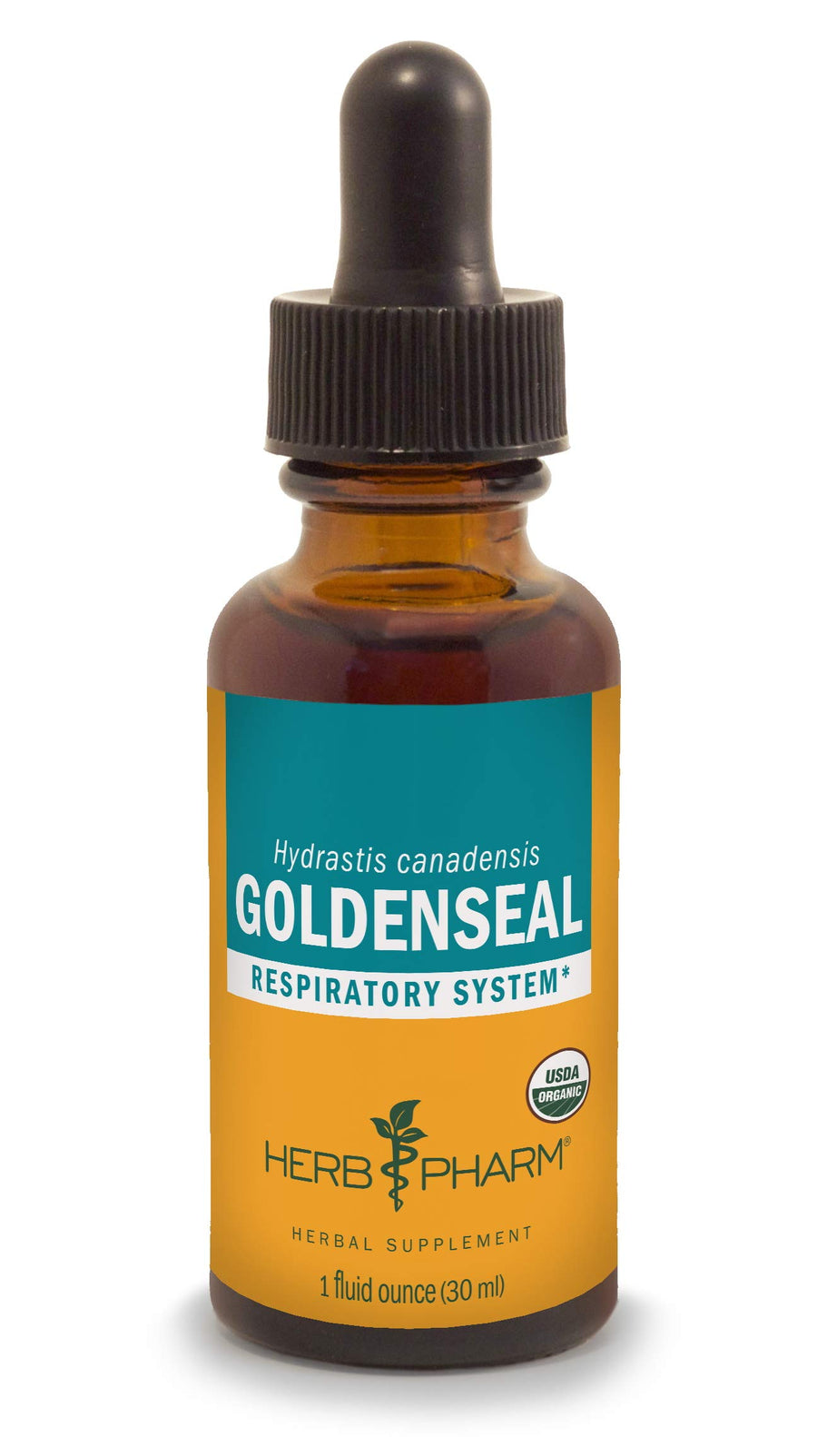 Certified Organic Goldenseal Liquid Extract for Respiratory System Support, Organic Cane Alcohol, 1 Ounce