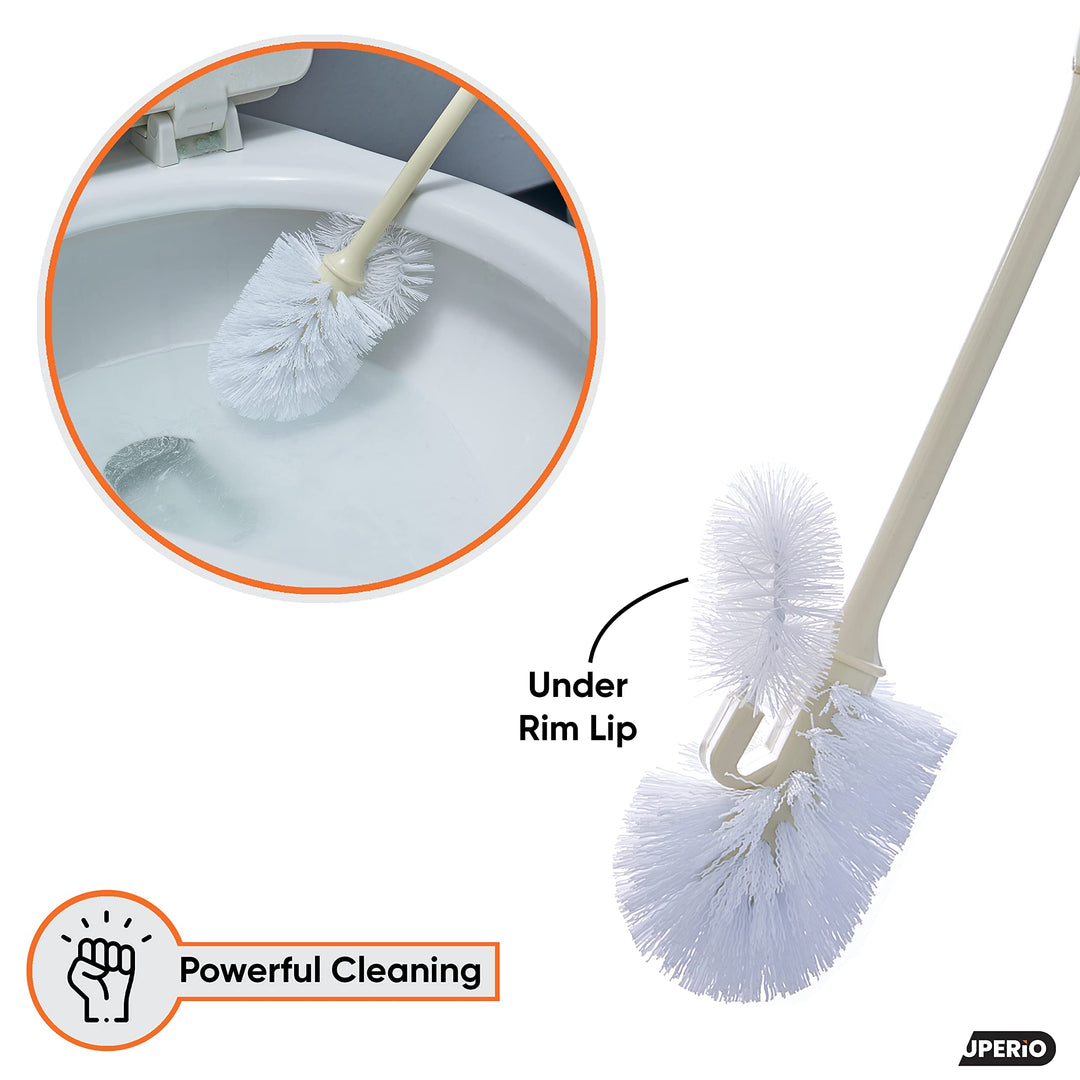 Toilet Brush with Lip (Beige, 1)