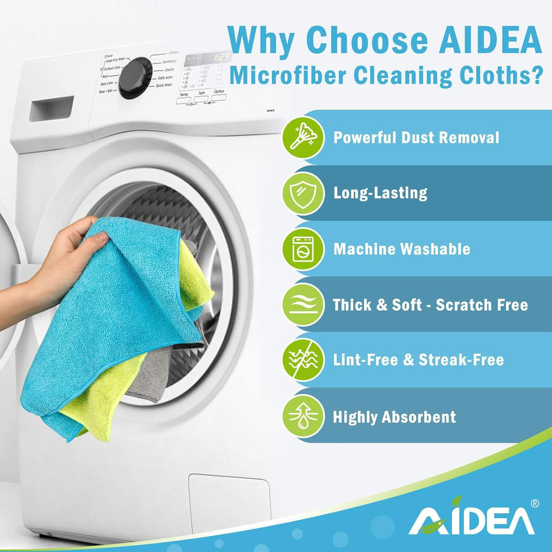 AIDEA Microfiber Cleaning Cloths Softer Highly Absorben