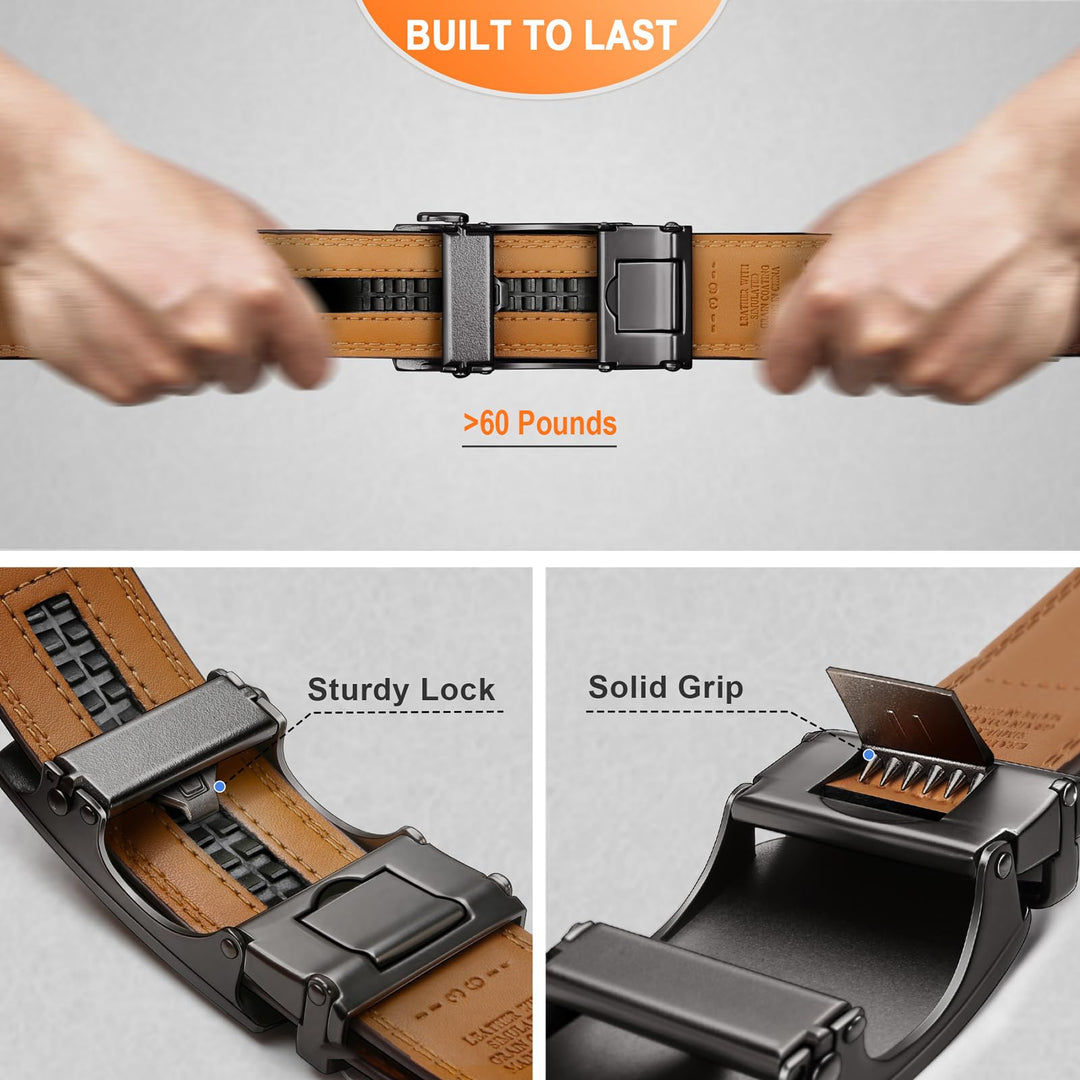BULLIANT Men&#39;s Belt, Slide Ratchet Belt For Gif