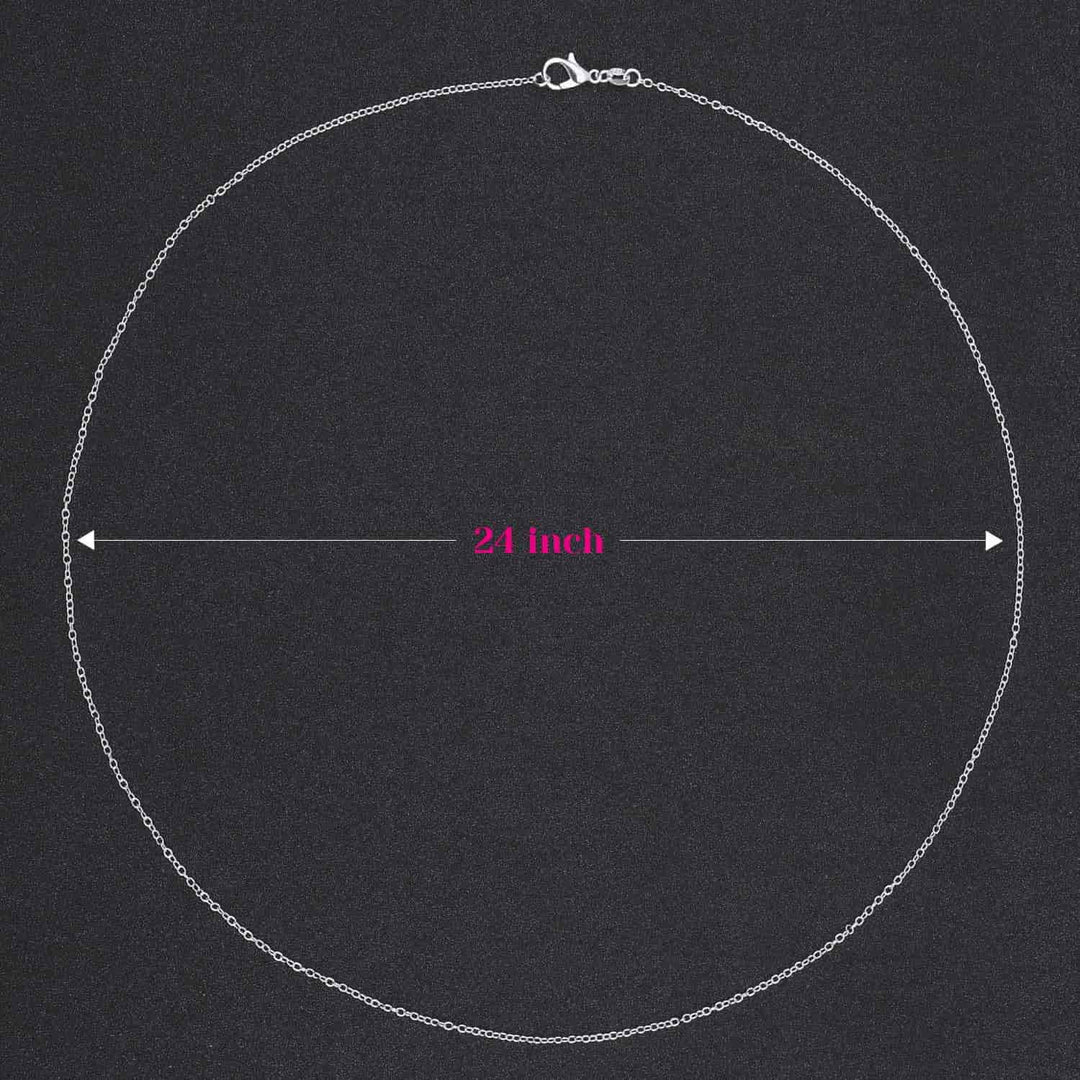 30 Pack Jewelry Making Chains Necklace Chain Bulk Silver Plated Necklace Chains for Necklace Jewelry Making, 1.2 mm (24 Inches)