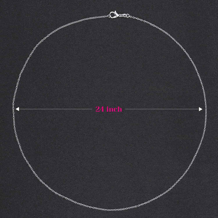 30 Pack Jewelry Making Chains Necklace Chain Bulk Silver Plated Necklace Chains for Necklace Jewelry Making, 1.2 mm (24 Inches)