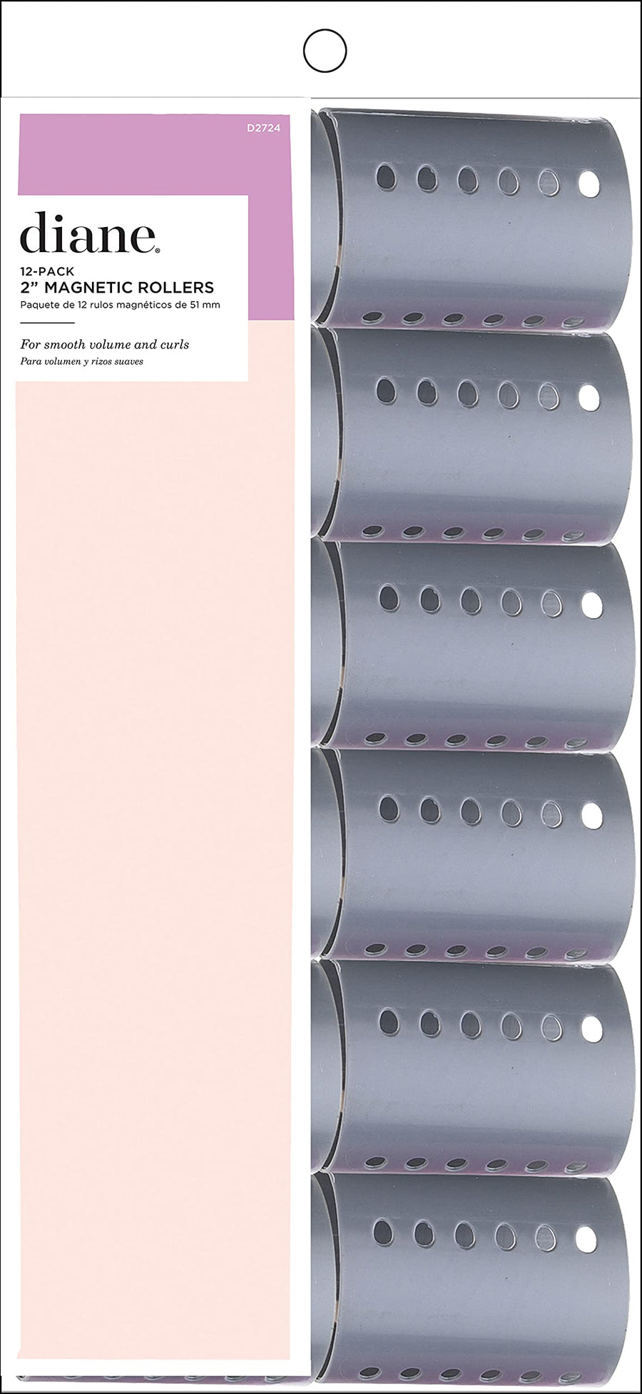 Magnetic Roller, Grey 2 Inch, 12 Count : Grey, 2 Inch