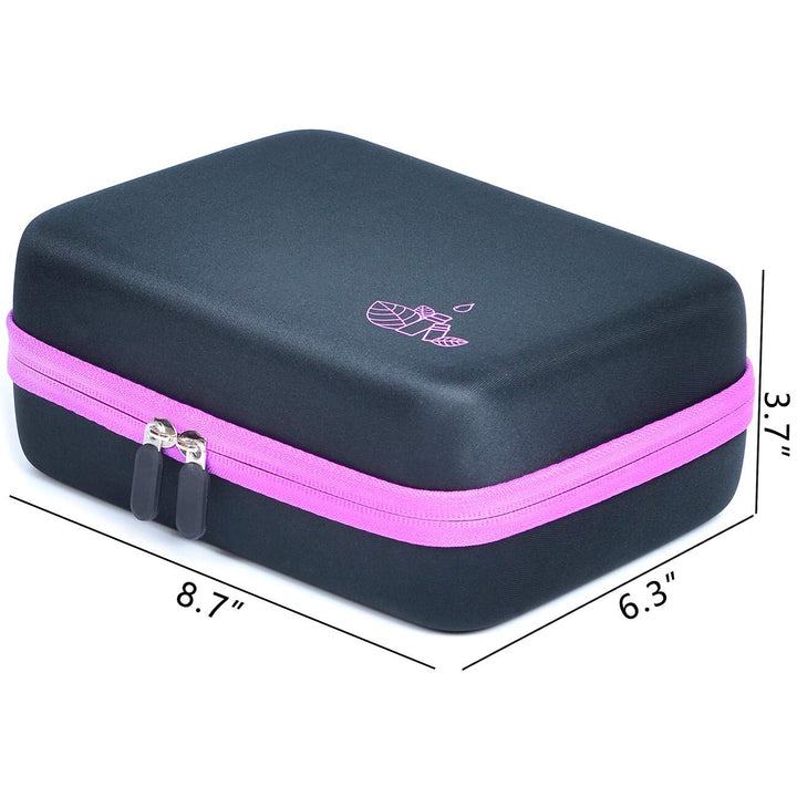 Essential Oil Carrying Organizer Storage Case for 30 Roller Bottles 5/10/15/20ml Small bottles with Free Writable Labels Opener Holds Purple-8.7Lx6.3Wx3.7H