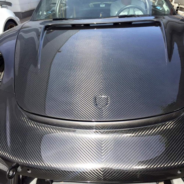 DIYAH 3D High Gloss Black Carbon Fiber Vinyl Bubble Fre