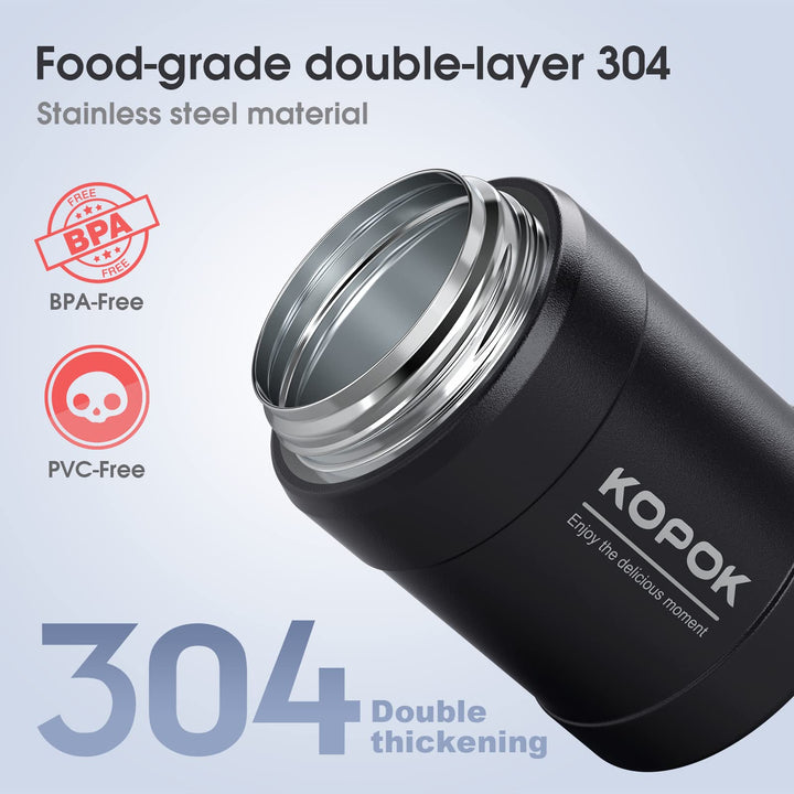 KOPOK Containers for hot food, soup vessel, Insulated L