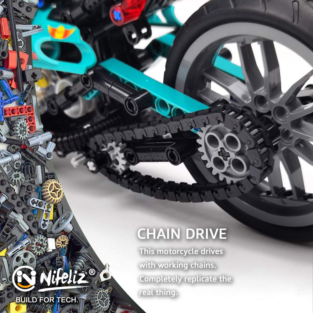 Cafe Racer Motorcycle Building Kit (431 Pieces)