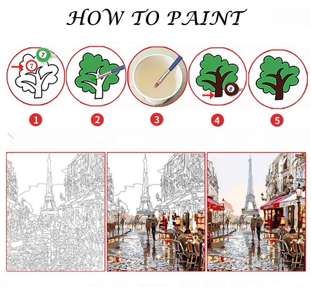 Paint by Numbers for Adults, DIY Oil Paint by Number for Adults Kids Beginner Student&#39;s - Elegant Beautiful Woman 16x20 Inch DIY Home Decor Canvas Acrylic Paint Art Set