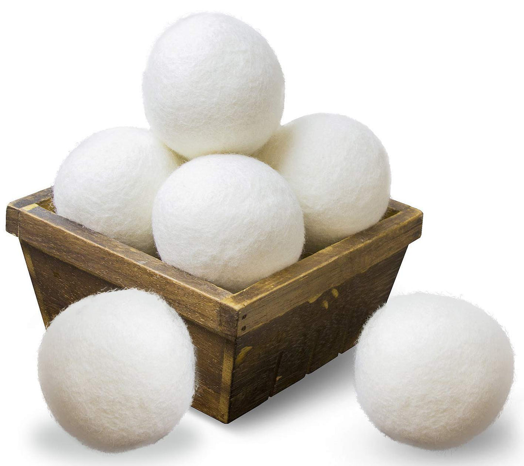 SnugPad Wool Dryer Balls XL Size 6 Pack, Natural Fabric