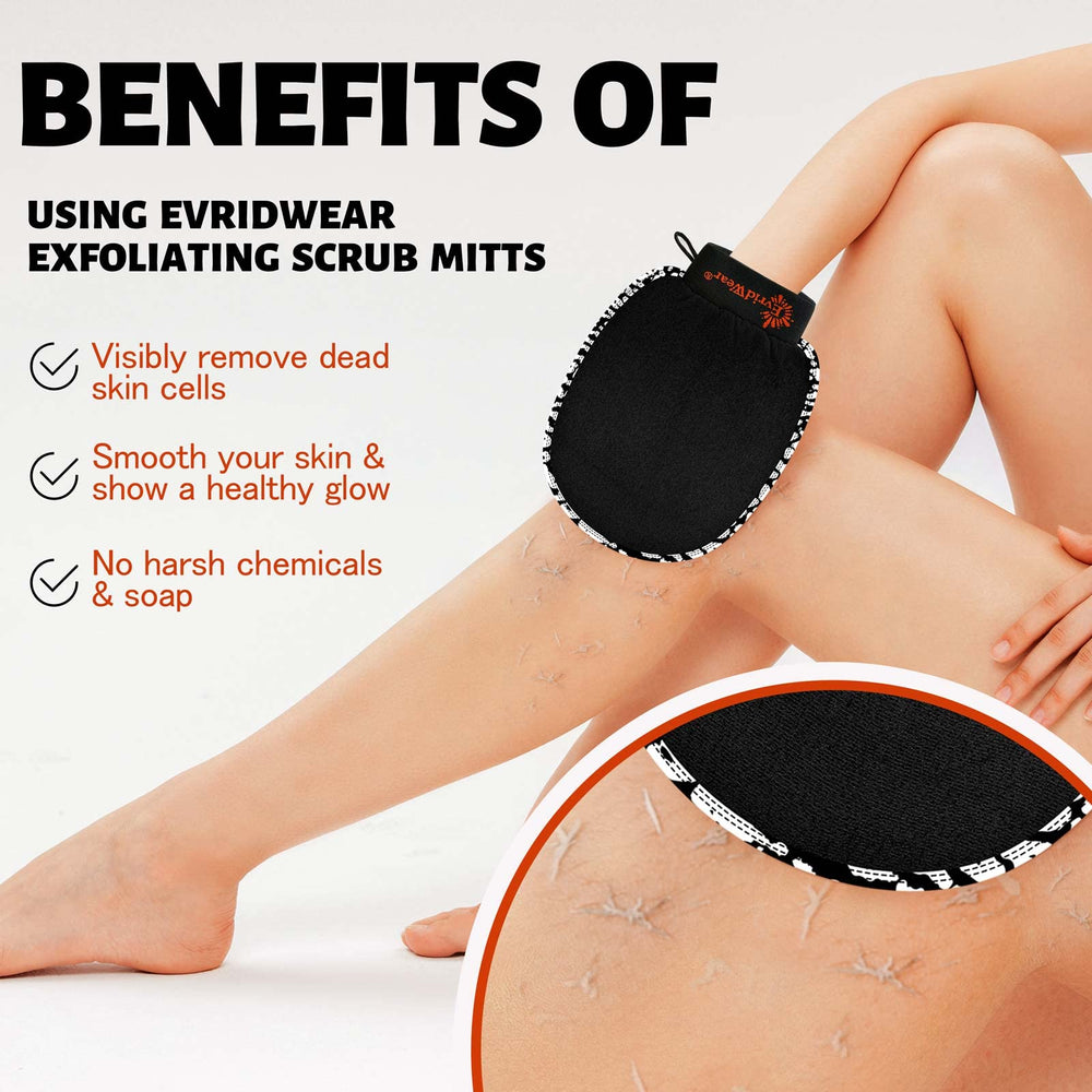 Evridwear Korean Exfoliating Kessa Mitts, Exfoliating G