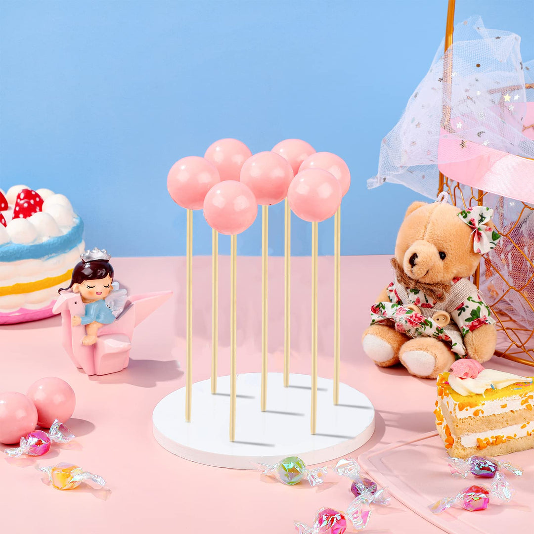 Yalikop Wooden Cake Pop Stand 4 Pieces 7 Hole Lollipop 