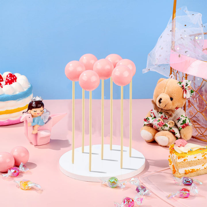 Yalikop Wooden Cake Pop Stand 4 Pieces 7 Hole Lollipop 
